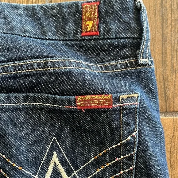 7 for mankind A pocket size 31 blue jeans - Picture 5 of 7